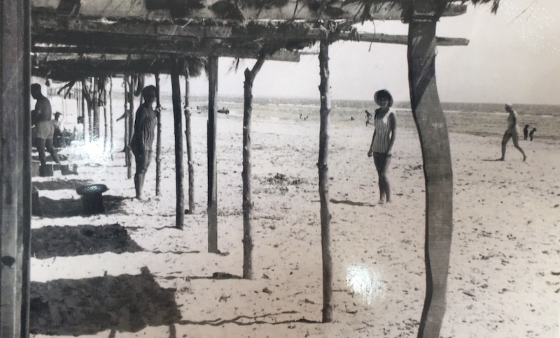 Postal de los años 50 de la playa de El Mojón