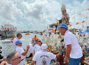 Embarque de la Virgen del Carmen en Lo Pagán