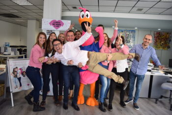 El equipo de Loterías Perolo en el estreno del video promocional del sorteo de Navidad