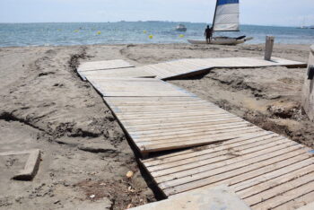 Daños en las playas del Mar Menor tras el temporal