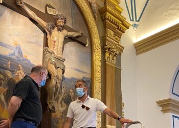 El Cristo de las Ánimas, talla del siglo XVIII en el templo de San Javier