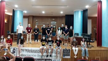 Los premiados del concurso 'Descubre tu comarca' en la entrega de premios