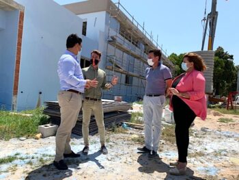 Visita a las obras del polideportivo de San Javier