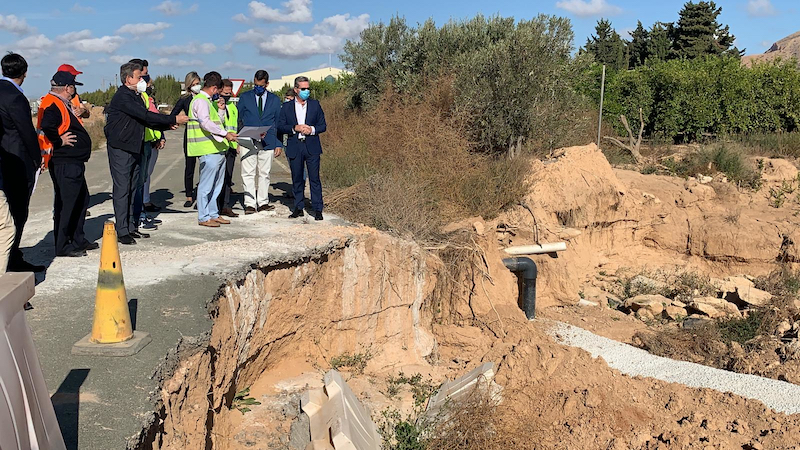 Visita a las obras de la carretera RM-F26 en Torre Pacheco