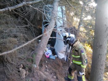 El coche accidentado en la AP7