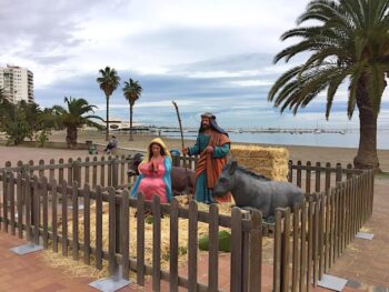 Belén gigante instalado en Santiago de la Ribera