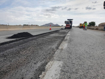 Obras de reparación en la autovía del Mar Menor