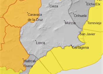 Mapa de alertas de la Aemet para la primera semana de enero