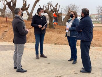 Avance de las obras del Jardín de la Literatura