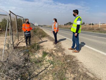 Tramos defectuosos de la carretera RM-F21
