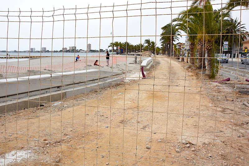 Obras en La Puntica durante la Semana Santa