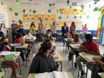 Visita de las autoridades municipales al IES Sabina Mora