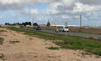 La carretera que une Los Alcázares con Torre Pacheco