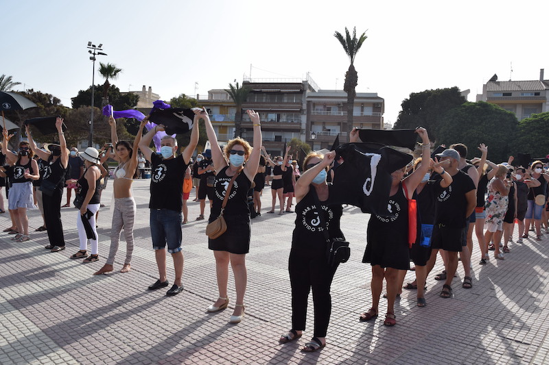 Cadena Humana en agosto de 2021 en Los Alcázares