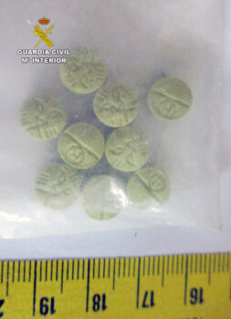 Pastillas incautadas en el registro de San Javier