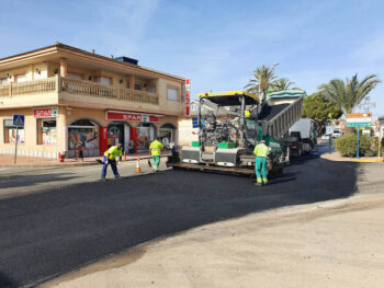 Obras en la travesía de Balsicas