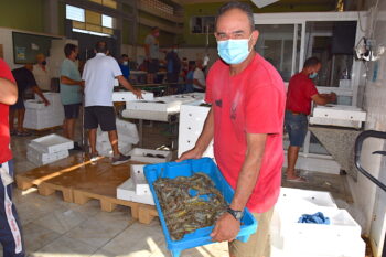 Francisco Javier Martínez Castejón El Largo, con sus langostinos