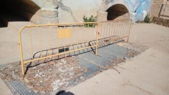 Estado exterior del tanque de tormentas de Los Alcázares