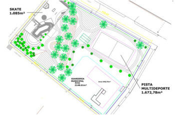 Plano del nuevo parque en el barrio San Antonio de Torre Pacheco