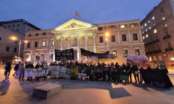 Los defensores del Mar Menor frente al Congreso de los Diputados