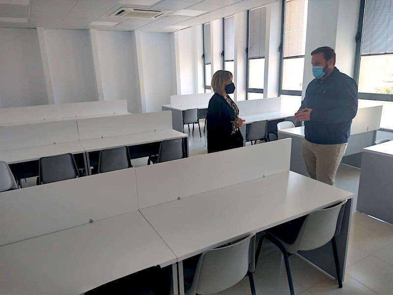 Aula de estudio en el centro de Seguridad de San Pedro del Pinatar