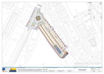Plano del futuro parking en la calle Coronel López Peña