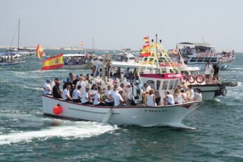 La Virgen del Carmen, a bordo del barco 'Nuevo San Francisco' en el Mar Menor