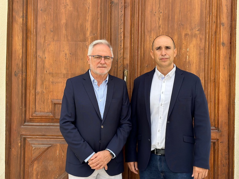 Ginés Martínez Vera con el alcalde de Torre Pacheco, Pedro Ángel Roca