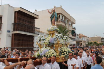 Procesión de agosto con la Virgen de la Asunción