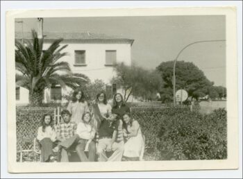 Pandilla en el Parque de los Patos de San Javier en 1975