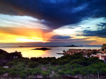 Atardecer desde La Manga en una foto de José Luis Espinosa
