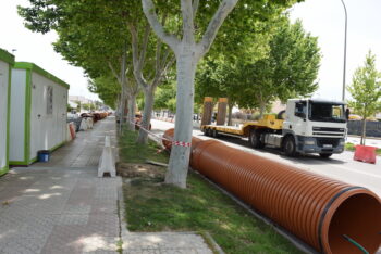Obras en la avenida de la Aviación Española, de San Javier
