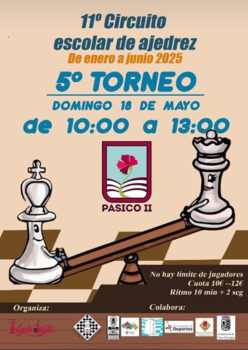Cartel del Circuito Escolar de Ajedrez de Torre Pacheco Cartel del 5ª Circuito Escolar de Ajedrez de Torre Pacheco