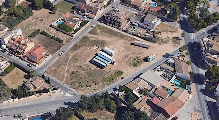 Vista del solar donde se creará el parque bioclimático