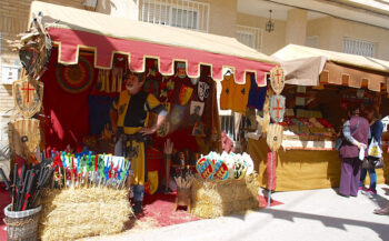 Puesto de un mercado medieval