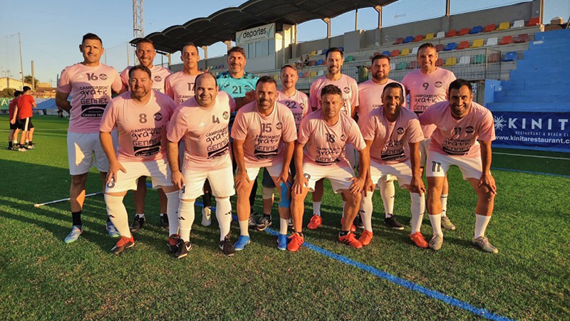 El equipo de Terratenientes que consiguió el Trofeo Alcalde de San Pedro del Pinatar