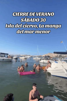 Imagen de la convocatoria en Tiktok para la fiesta en la isla del Ciervo