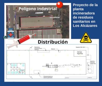 Plano de la futura planta incineradora de restos sanitarios proyectada en Los Alcázares