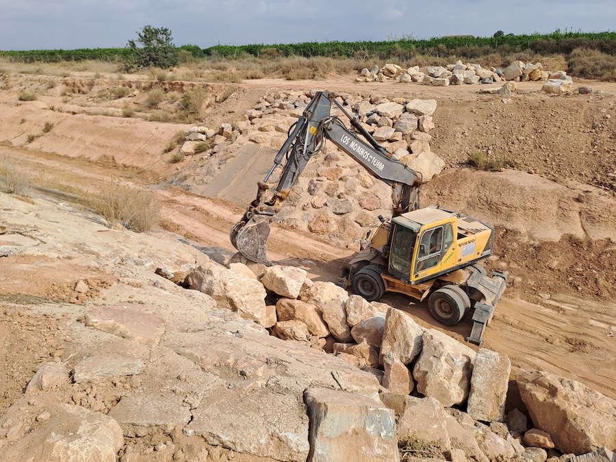 Trabajos de la CHS en la rambla del Albujón