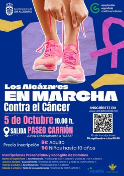 Cartel anunciador de la marcha contra el cáncer de Los Alcázares