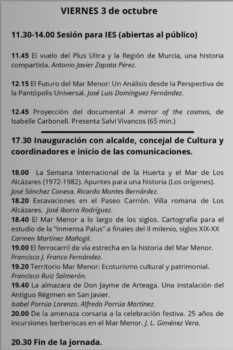 Programa del viernes, 3 de octubre