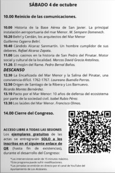 Programa del sábado, 4 de octubre