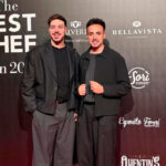 Javier Sanz y Juan Sahuqillo en un evento gastronómico en Milán.