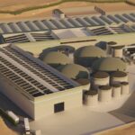 Vista aérea de una planta de biometano en El Mirador, San Javier.