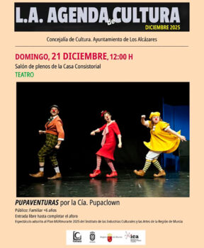 Actuación de los payasos de la compañía Pupaclow en un teatro.