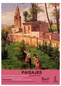 Cartel de la exposición Paisajes de José Marín Baldó en el Museo Barón de Benifayó