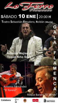 Cartel de la Gala Flamenca en Lo Ferro con artistas destacados