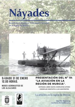 Portada de la revista Nájades sobre la aviación en Murcia