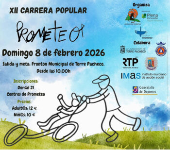 Cartel de la XII Carrera Popular Prometeo en Torre Pacheco