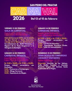 Cartel del Carnaval de San Pedro del Pinatar 2026 con fechas y actividades